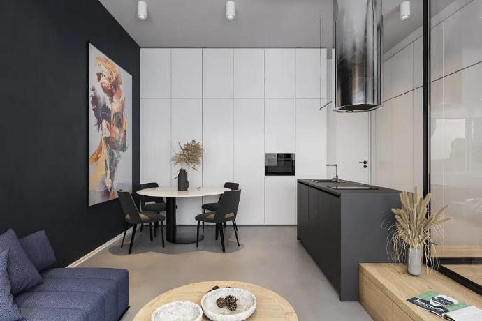 30平单身公寓，精致简约~     免费设计: