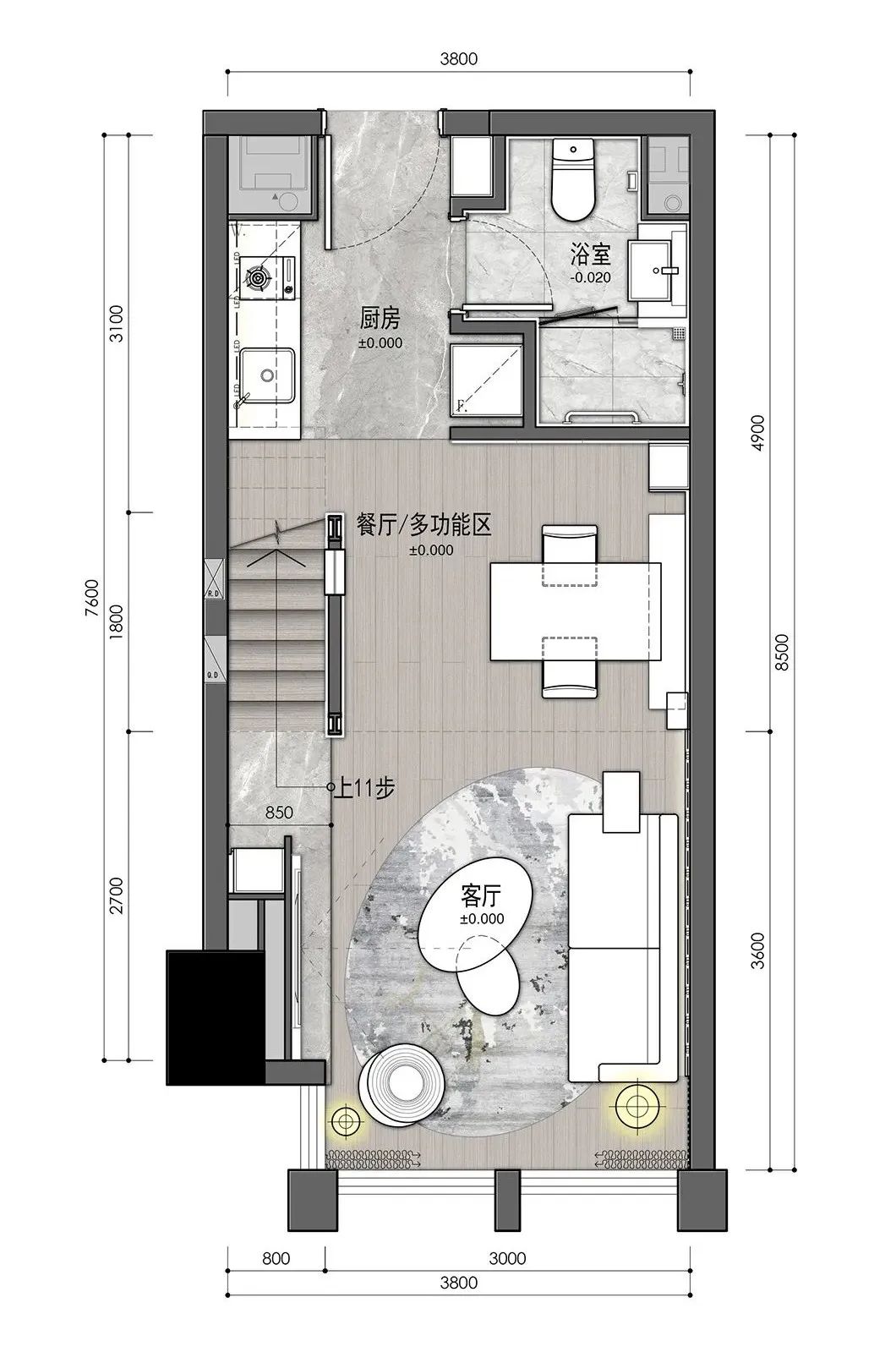 装修设计 北京装修 北京装修案例 48㎡清新loft