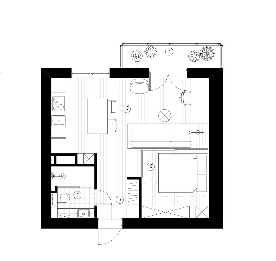 40平简约清新小户型 LOFT公寓装修效果图