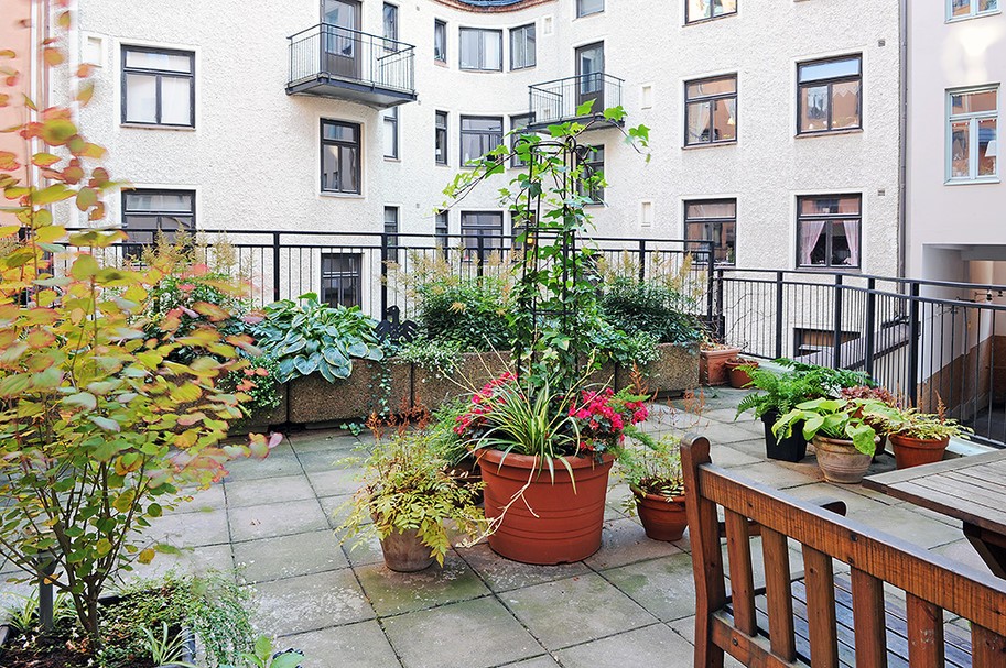 自然简欧风公寓 露台小花园设计