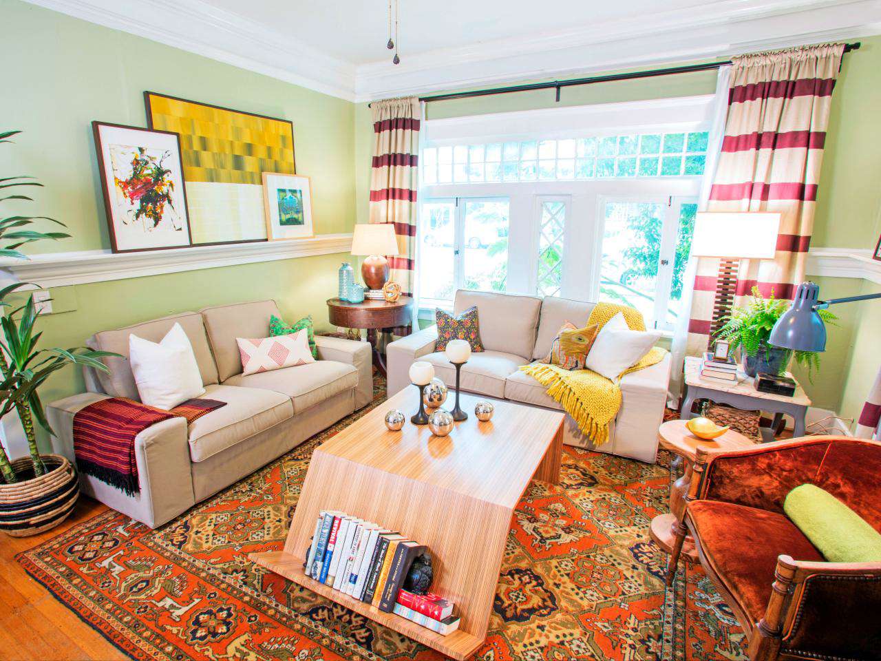 客厅,窗帘,其它,混搭,彩色