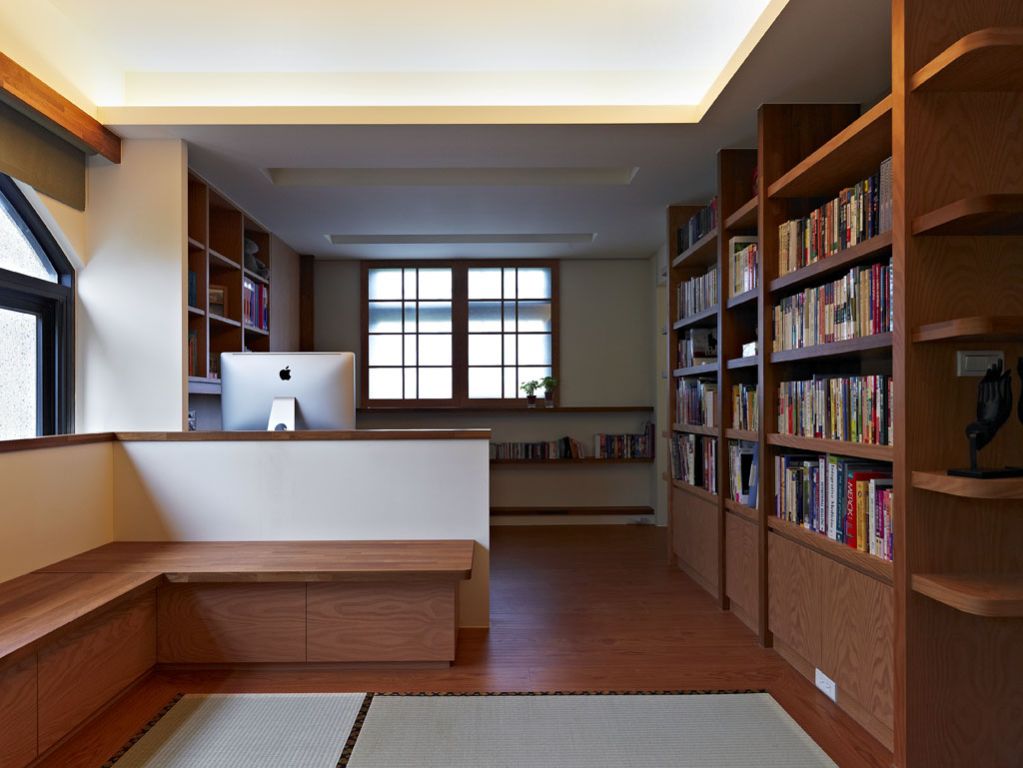书房,其它,日式,咖啡色