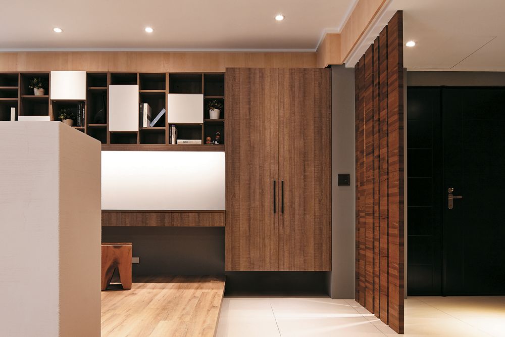 现代家居室内实木隔断设计