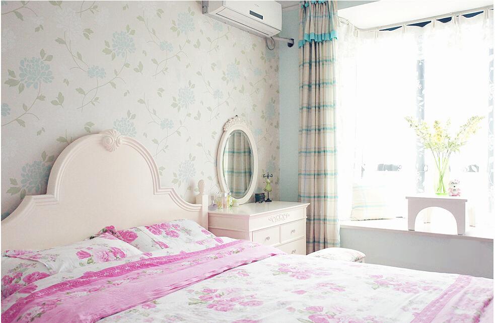 卧室,窗帘,北欧,蓝色