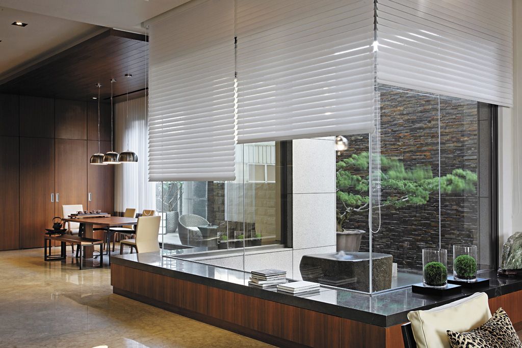 现代日式别墅茶室窗台设计