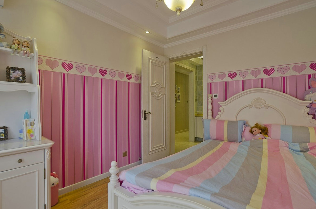 粉色打造浪漫欧式儿童房案例图