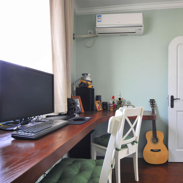 地中海风格书房背景墙装饰图3/5