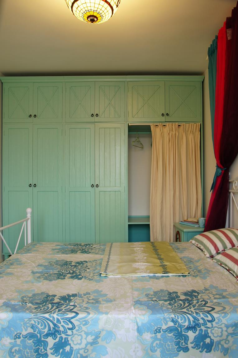 卧室,衣柜,地中海,绿色
