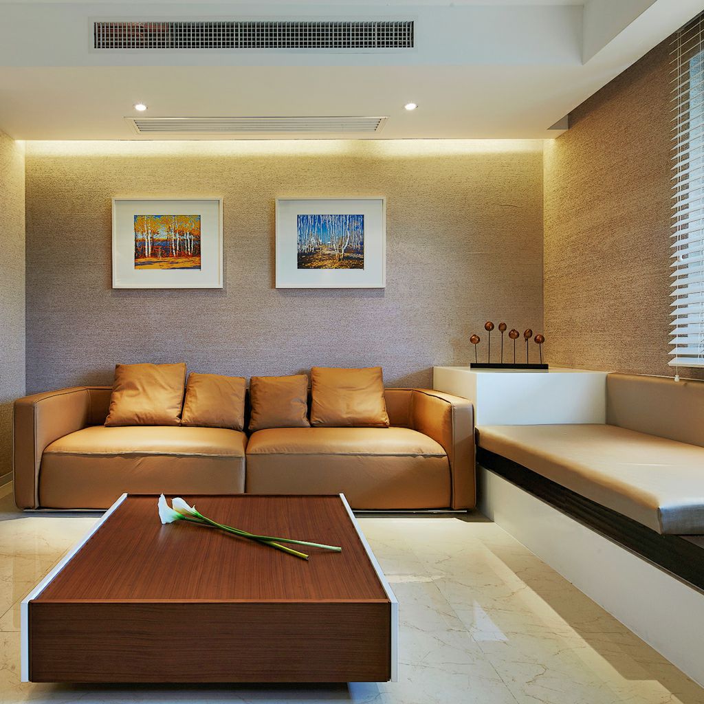 优雅现代简约客厅双人沙发装饰图