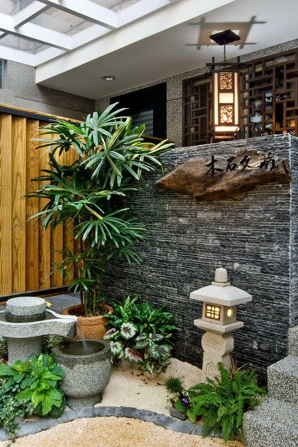 花园,背景墙,日式,黑色