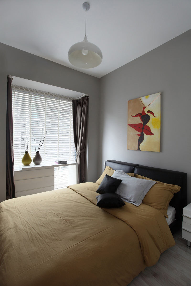 卧室,窗帘,其它,现代,黄色,红色,黑色,咖啡色