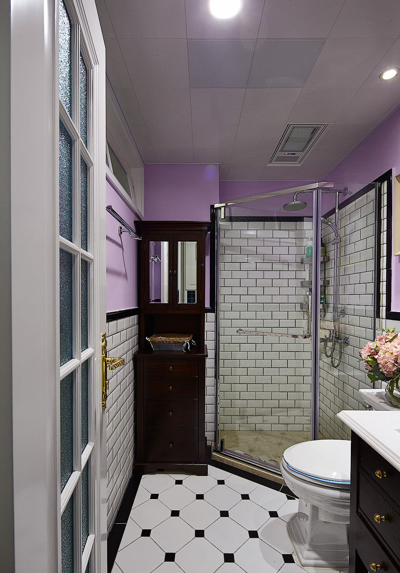 卫生间,其它,美式,紫色