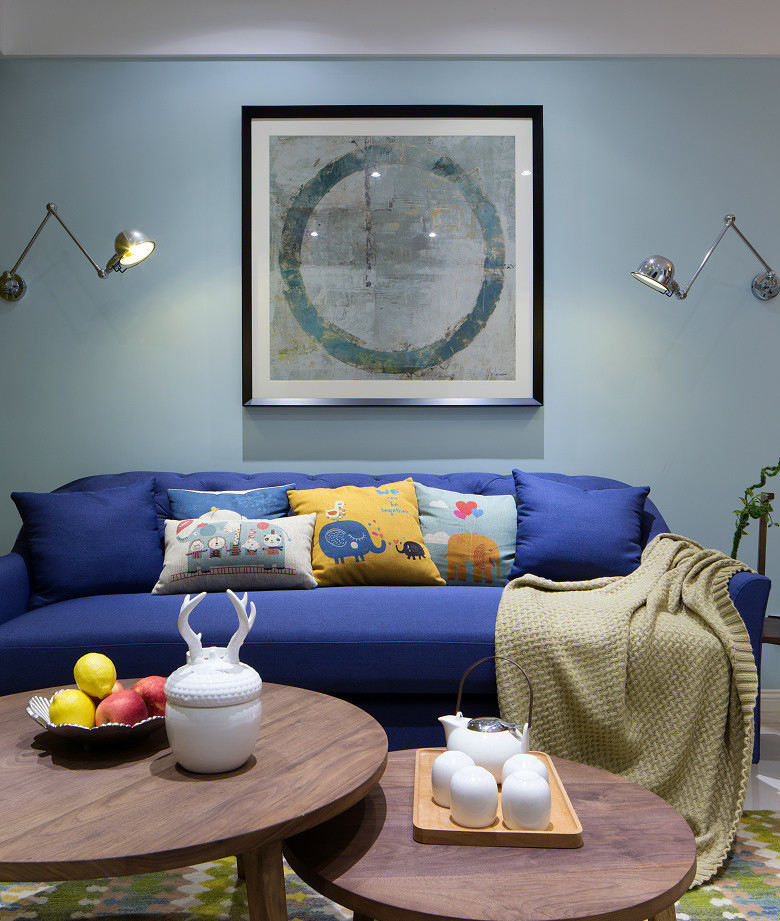 简约现代小户型室内设计 沙发背景墙效果图