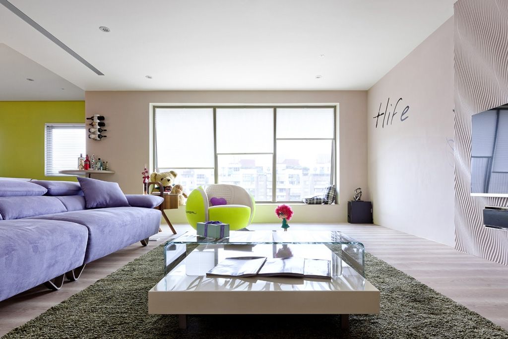 客厅,其它,现代,紫色