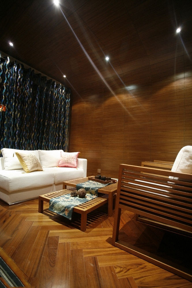 时尚原木东南亚风格小茶室设计案例图