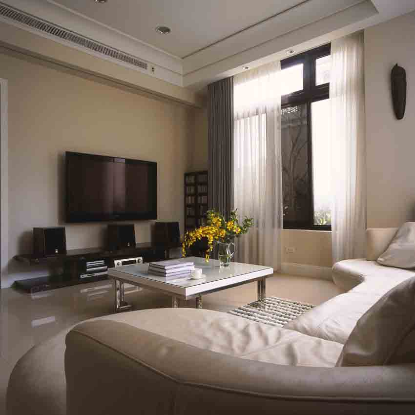 客厅,窗帘,田园,中式,白色,咖啡色