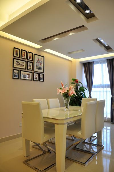 现代简约餐厅背景墙效果图4/5