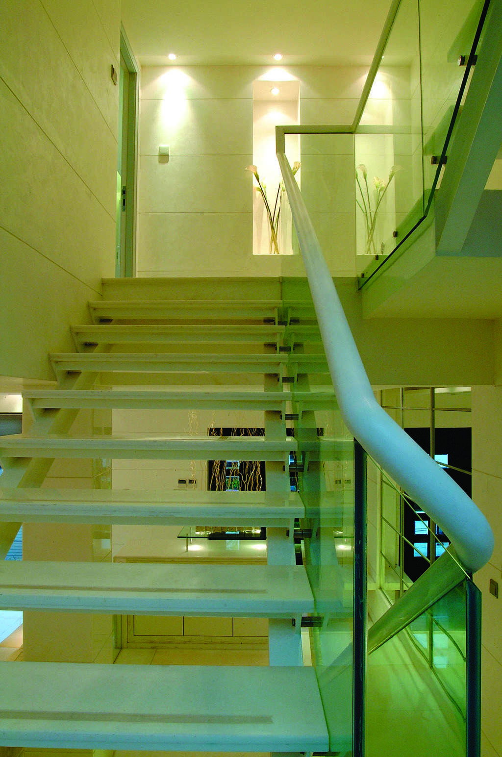 楼梯,简约,现代,白色