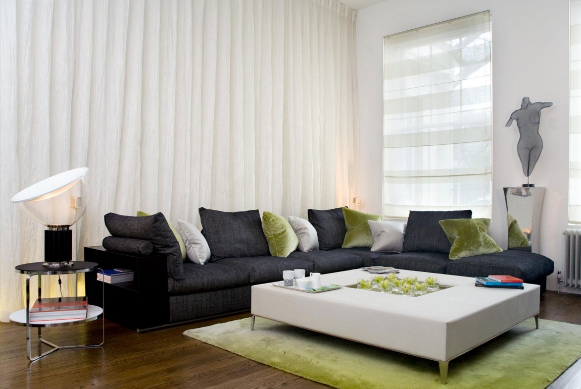 现代简约风格家装客厅窗帘搭配效果图片
