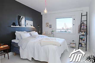 地中海风格别墅舒适豪华型卧室床图片