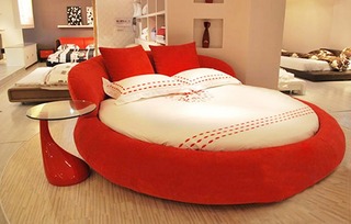 浪漫红色富裕型卧室床效果图