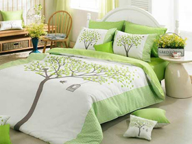 2012年最华丽时尚风格 6款清新卧室床品