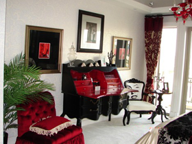 新古典风格优雅 豪华黑红色搭配之家