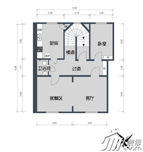 蜜糖公寓 130平极致复式体验