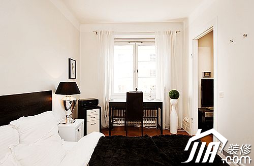 57平白色单身公寓  让奢华在低调中进行