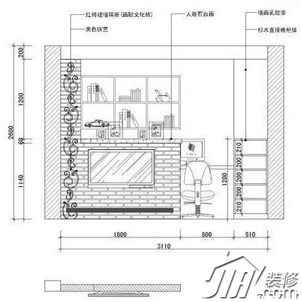 57平2居老房穿新装 小婚房也能美式田园