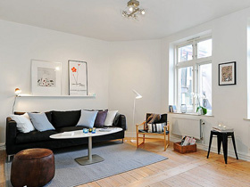 瑞典50平白色小公寓