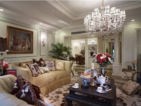 美式风格古典气质装 6万半包精致二居室