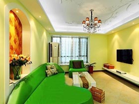 绿色控的色彩搭配法 8万装70平混搭风格一居室