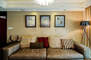 混搭风格三居室富裕型客厅沙发效果图