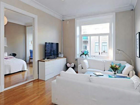 60平北欧公寓 浪漫白色两居室