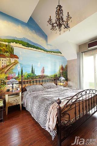 地中海风格复式20万以上卧室卧室背景墙设计图纸