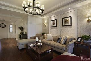 美式风格三居室140平米以上沙发背景墙灯具效果图
