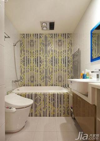 现代简约风格四房140平米以上主卫浴缸图片