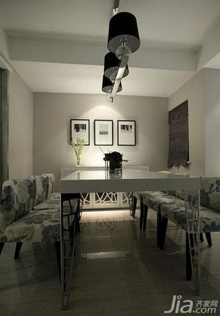 现代简约风格二居室120平米餐厅餐桌图片
