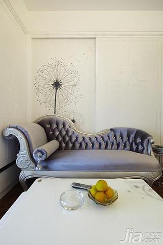 现代简约风格一居室60平米沙发背景墙沙发效果图