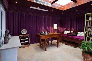 复式紫色20万以上140平米以上书房窗帘图片