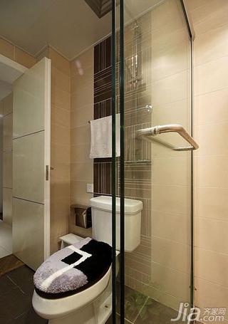 现代简约风格二居室90平米卫生间淋浴房设计图