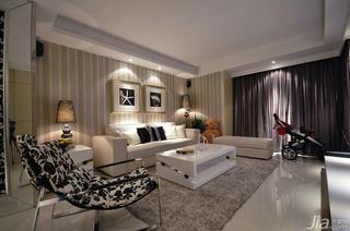 现代简约风格三居室140平米以上客厅沙发背景墙沙发效果图