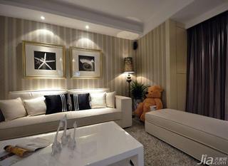 现代简约风格三居室140平米以上沙发背景墙沙发效果图