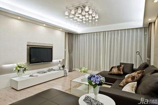 现代简约风格四房140平米以上客厅电视背景墙设计图