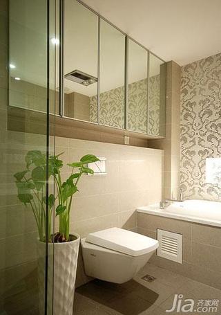 现代简约风格三居室20万以上主卫浴室柜图片