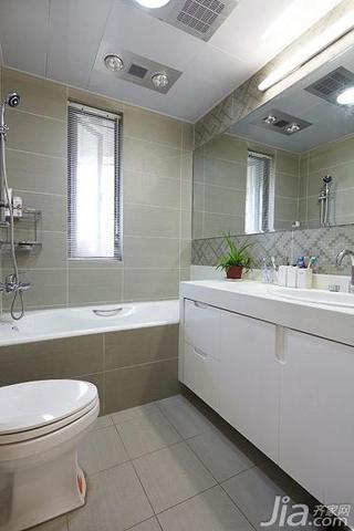 简约风格三居室130平米卫生间洗手台图片