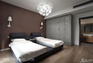 三米设计混搭风格大户型卧室灯效果图