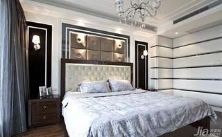 新古典风格跃层140平米以上卧室软包背景墙设计图