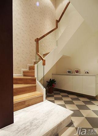 现代简约风格复式140平米以上楼梯玄关柜效果图